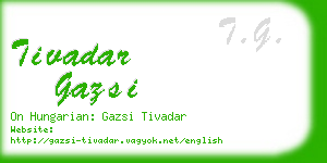 tivadar gazsi business card